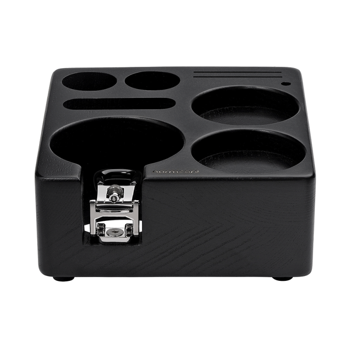 Normcore Kompakt Espresso Tamper Station Sort Asketræ 58 mm